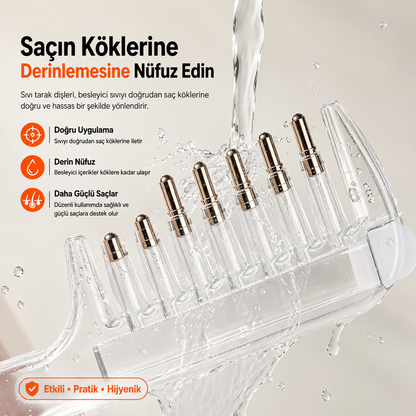 Sıvı Hazneli Saç Derisi Bakım Tarağı